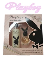 PLAYBOY PLAY IT LOVELY FOR WOMEN EDT 1 OZ/BODY MIST 8OZ GIFT SET
