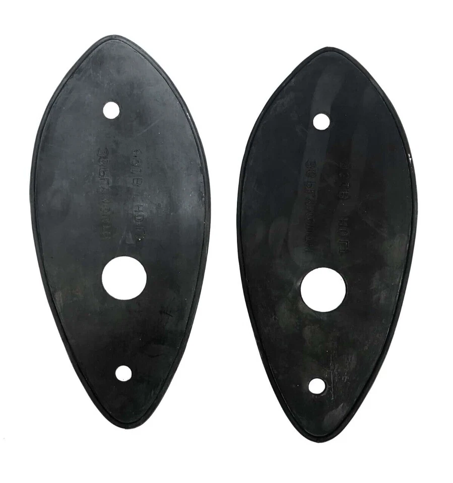 Par de almohadillas de goma negras para lámpara de cabeza delantera Plymouth 1936. Foto 2 de 4