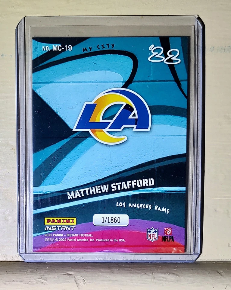 Matthew Stafford 2022 Panini NFL MyCity #19 Football Card 1/1860 - Image 2 of 2