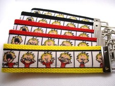 Calvin and Hobbes Ribbon on Strong Webbing Key Fob, Keychain, Wristlet (Cartoon)