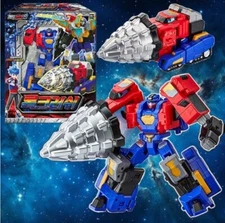 Metal Cardbot S 2025 ROCK CRUSH Drill Tank Transformer Robot Car Toy