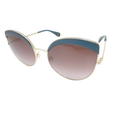 Woow Super Star 1 0967 Gold Blue Glitter New Authentic Sunglasses