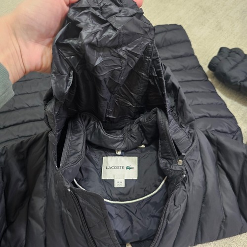LACOSTE Puffer Quilted Lightweight Down Zip Jacket - Picture 11 of 12