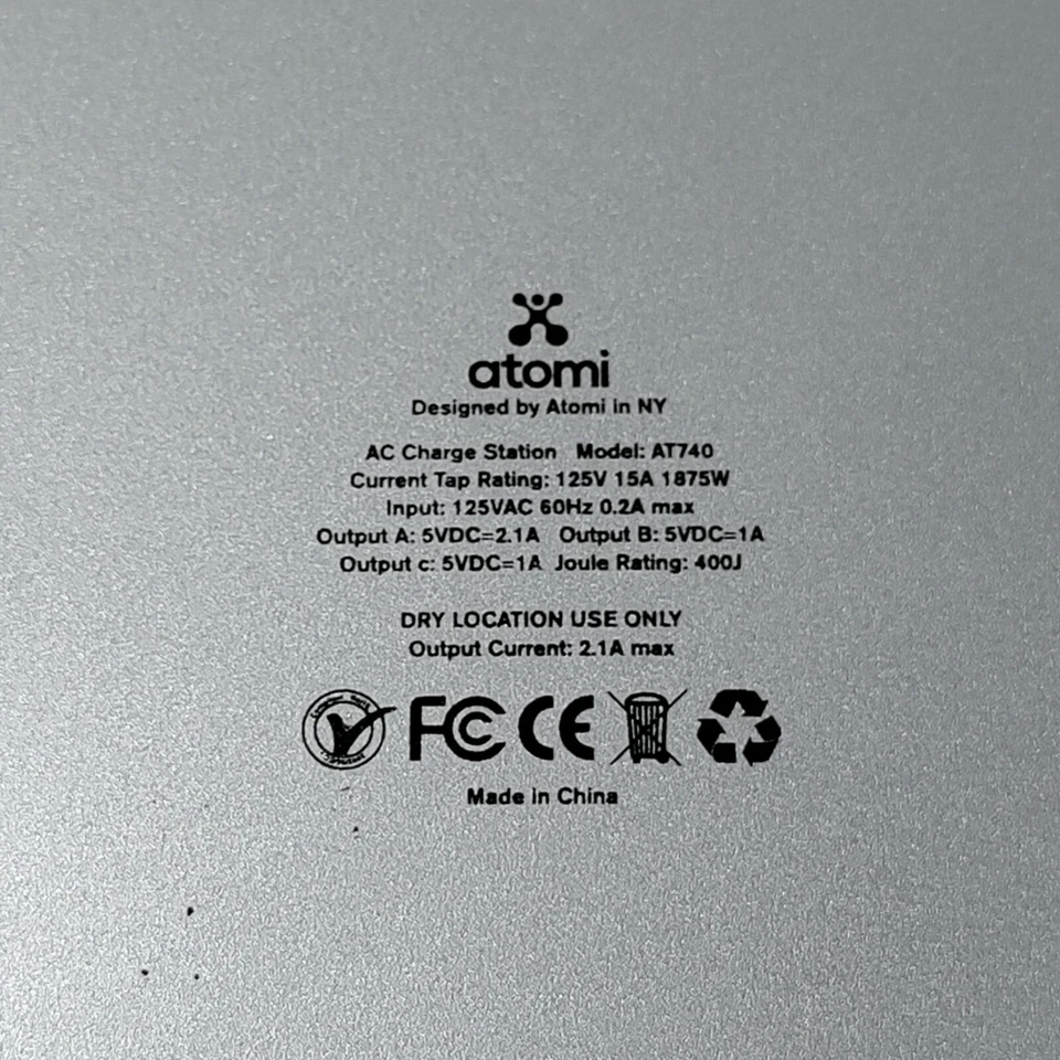 Estación de carga USB de imagen más nítida para teléfonos celulares, tabletas, iPads Atomi Foto 4 de 4