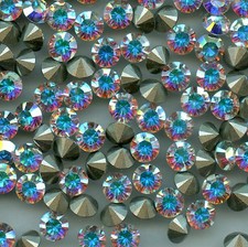 1028 SS35 CI ***  16 strass Swarovski  fond conique SS35 (7,4mm) CRYSTAL AB F