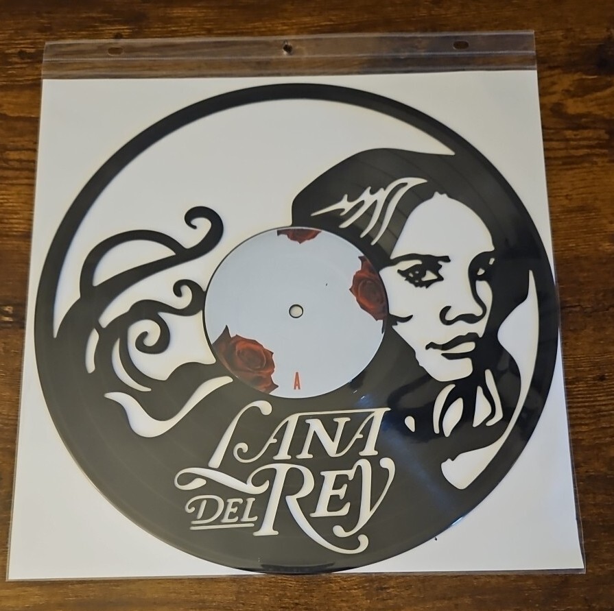 LANA DEL REY VINYL LASER CUT RECORD ART BORN TO DIE MACHINE CUT