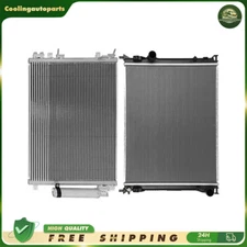 Aluminium Radiator & Condenser Cooling Kit For 2009-11 13-2014 Dodge Challenger