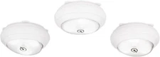 3-pack Puck Light Westek LPL623WF LED Flood White Rite Lite Peel & Stick Battery