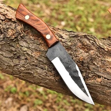 Custom Hand Made Forge High Carbon Steel Hunting Bowie Knife Wood Handle 2928