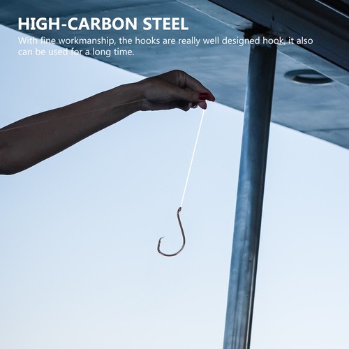 5 Pack High Carbon Steel Fish Hook Fishing Accessories Sea Tackle - Picture 11 of 12