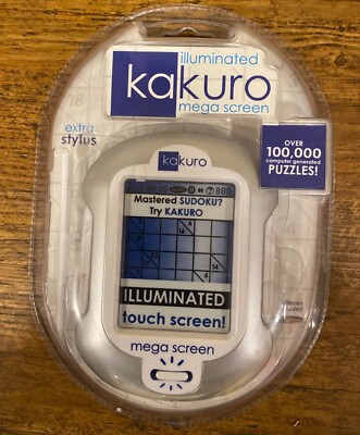 Kakuro Illuminated Mega Touch Screen Logic Puzzle Techno Source Travel Game NIB