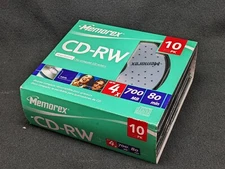 Memorex CD-RW 9 Pack 4 X 80 Min 700 MB Rewritable Compact Disc With Jewel Cases 