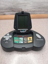 #T) Vintage PRO JR Clear Black Handheld Multi Game Systems