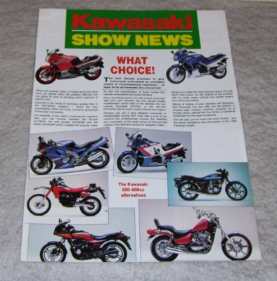 KAWASAKI SHOW NEWS October 1989 ZX-10 KDX125 ZZ-R600 KR-1 etc