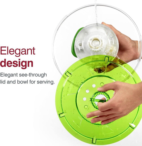 Easy Spin 2 AquaVent Giratorio de Ensalada Grande - Giratorio de Ensalada con Cable de Tirar - Sal... - Imagen 5 de 6