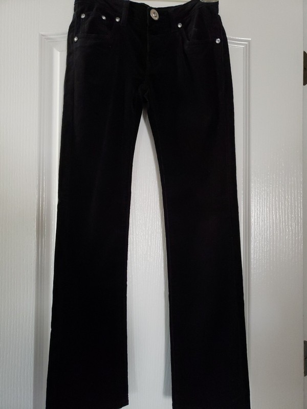 Levi's Jeans Black Corduroy With Bling Pants Size 12 EUC