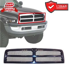 Grille For 1994-2002 Dodge Ram 1500 2500 3500 Pickup Front Textured Black Grille For 1994-2002 Dodge Ram 1500 2500 3500 Pickup Front Textured Black