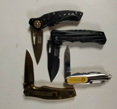 Lot of 4 Folding Pocket Knives - M Tech, Tiger