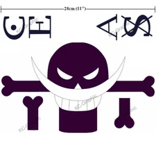 Cosplay Costume  One Piece Portgas D. Ace Whitebeard Temporary Tattoo Sticker