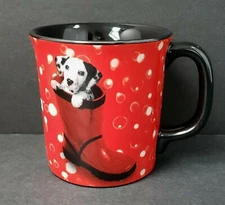 The Encore Group Keith Kimberlin Dalmatian Puppy in Red Boot 8 oz. Coffee Mug