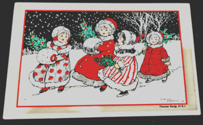 Florence Hardy Children in the Snow Unicef Forever Card Papal 6x4 Ceramic Tile