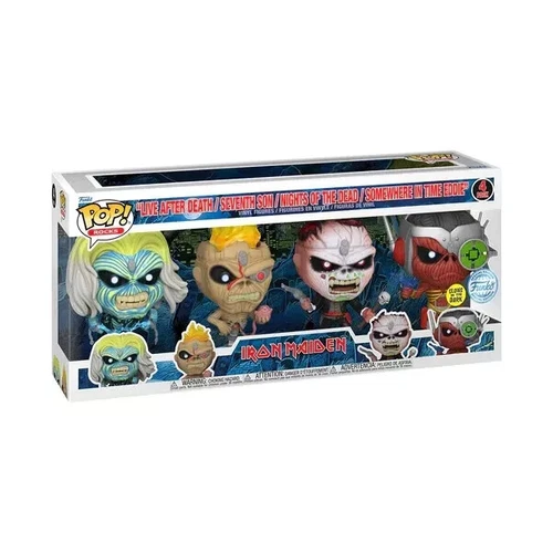 🔥 Iron Maiden Funko (Glow In The Dark) 4 Pack - POP! Rocks ✅ In stock