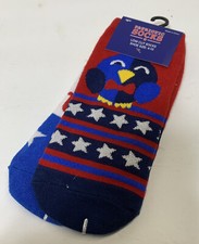 Patriotic Socks Low Cut Size 4-10 Set Of 2 Pairs America
