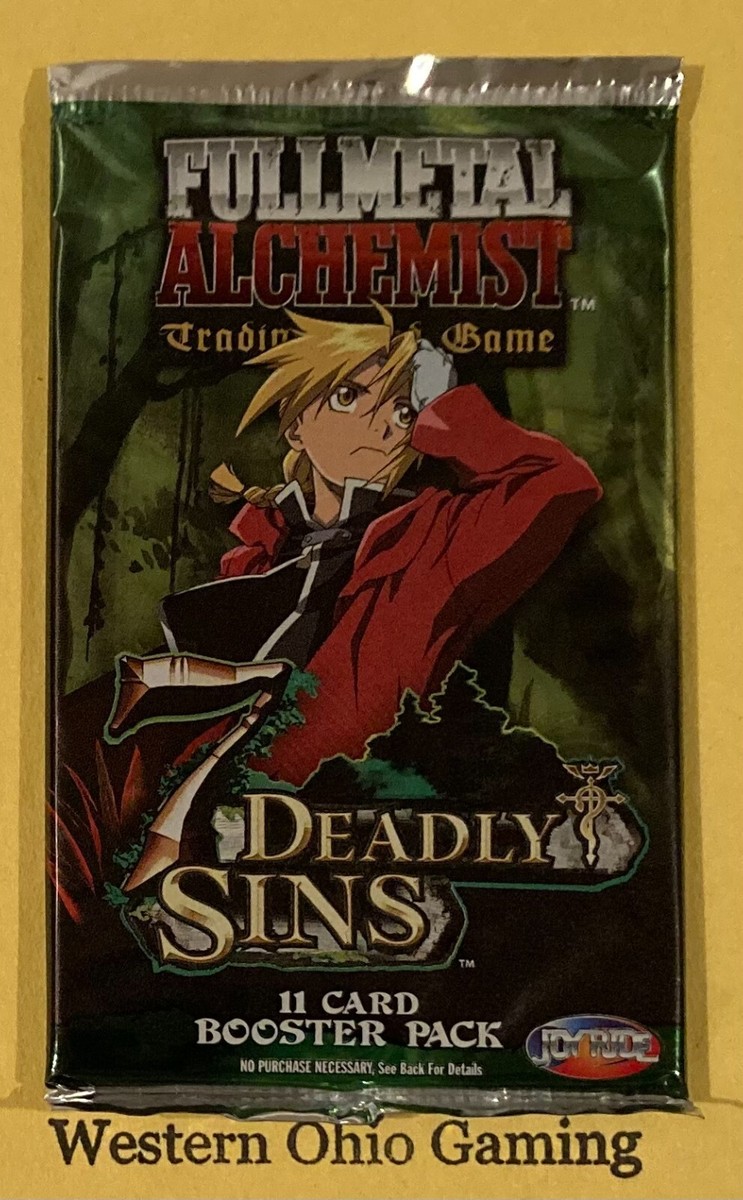 7 deadly sins booster box Fullmetal Alchemist TCG 7 Deadly Sins Booster Pack NEW CCG Trading Card  Game
