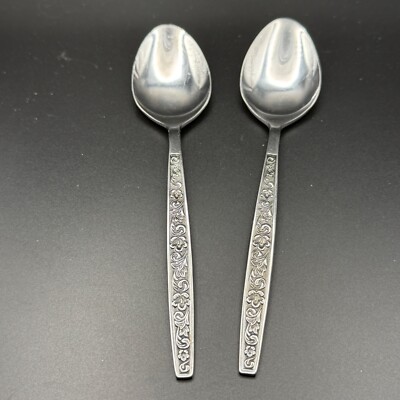 Northland Stainless Korea Rendezvous Floral Pattern 2 Teaspoons