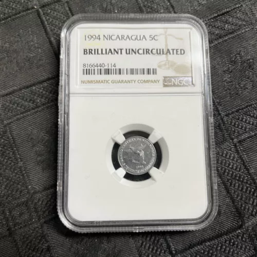 1994 Nicaragua 5 Centavos Coin NGC BU UNC