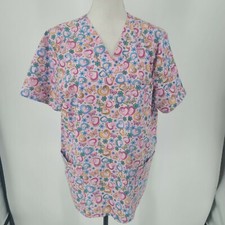 SB Scrubs Hearts Butterfly Valentine  s Scrub Top Women's Medium