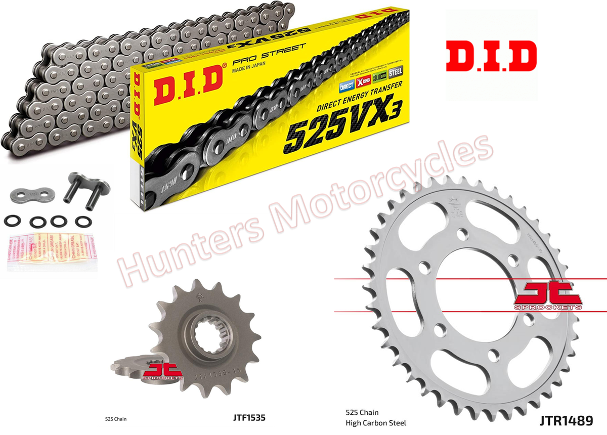 DID X-Ring Chain and JT Sprocket Kit for Kawasaki ZX6R J1 & J2