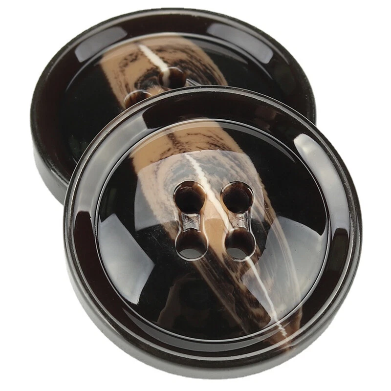 10PCS Vintage Style Round Button 4-Hole Resin Sewing Buttons for DIY Sewing New - Image 3 of 4