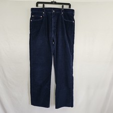 Levi's 505 Men's Vtg. Y2K Corduroy Pants Navy Blue Regular Fit Straight 36 x 32