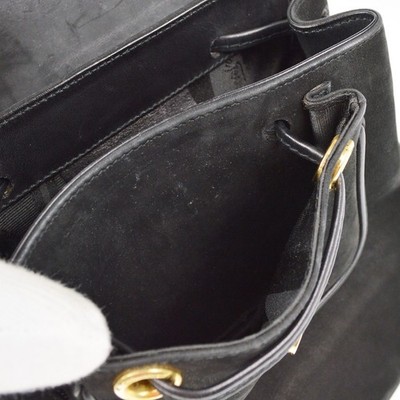 Salvatore Ferragamo Black Suede Vara Bow Backpack AQ-216254  display picture 1