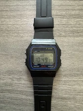 F-91W-1YEG Unisex Digital Watch Black