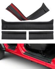 Door Sill Guards Kit for Gladiator JT Wrangler JL 4 Doors 2018-2026, Door Ent...