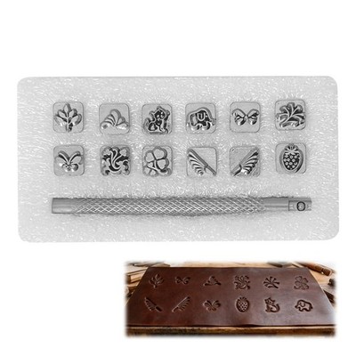 Leather Stamping Tools for Leather Working Leather Stamps kit with Steel Hand...