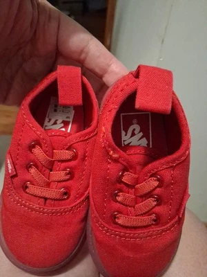 VANS Red Canvas Slip Ons Toddler Size 5 Unisex NWOT No Box - Image 1 of 4