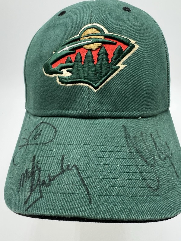 Minnesota Wild NHL Signed Autograph Hat Cap Green Fan Favorite OSFA Hockey