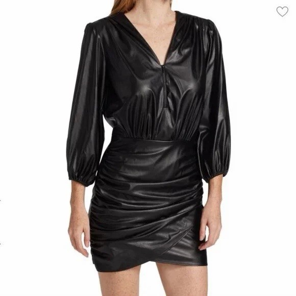 NWT RAMY BROOK Ines Faux Leather Dress