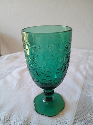 Princess House Fantasia Emerald Green Iced Tea Goblet