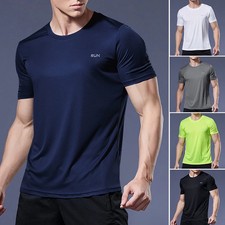 Compression Running Shirt Mens Quick Dry Gym Workout Fitness T Shirt