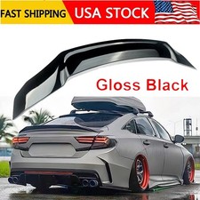 For 2023-2025 11th Honda Accord Glossy Black R Style Highkick Trunk Spoiler Wing