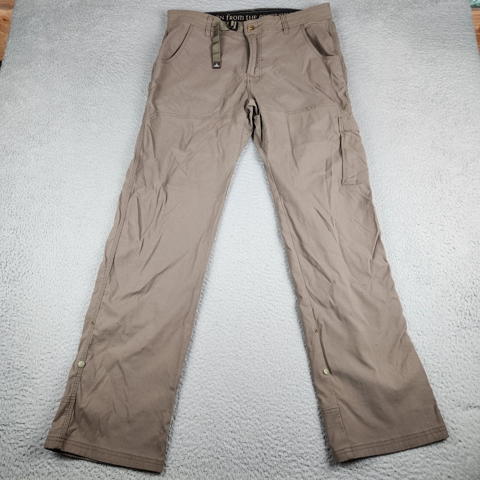 Prana Pants Mens 35x34 Brown Zion Cargo Trail Hiking Camping Fishing Outdoors