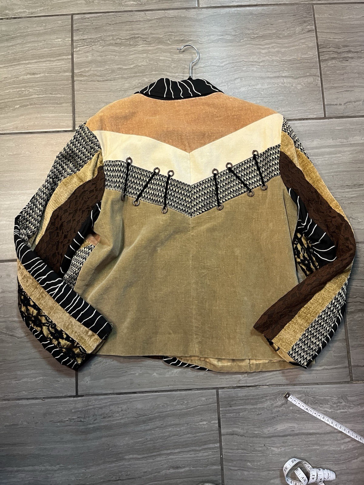 Sandy Starkman Patchwork Animal Print Jacket Size… - image 7