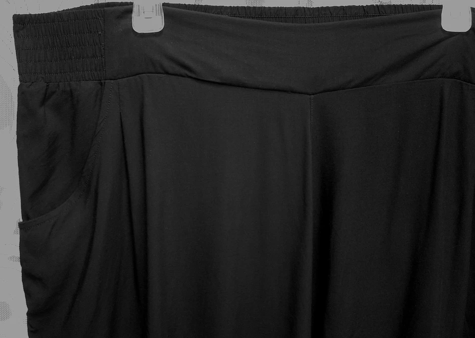 26/28 3 X 2 X LANE BRYANT черный вышитый кружевной подол шорты брюки карманы - Изображение 3 из 4