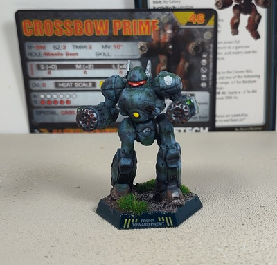 #ad Battletech Pro Painted Crossbow Mech With Pilot And Mech Cards $45.00