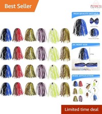 Silicone Fishing Jig Skirts 24 Pack Replacement for Bass Spinnerbaits DIY Lures