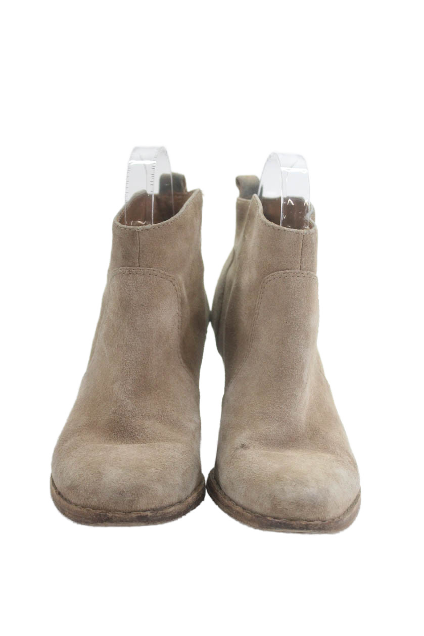 KORS Michael Kors Womens Block Heel Ankle Booties Brown Suede Size 6.5 thumbnail 2